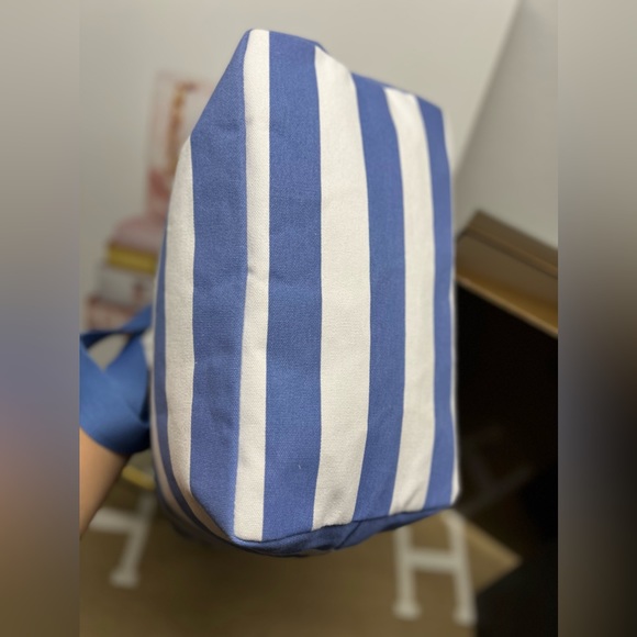 Dolce & Gabanna Blue/White Striped Canvas Tote,nylon lining - Picture 8 of 8